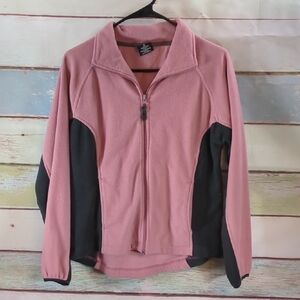Woodlake Women's Pink and Black Fleece Jacket